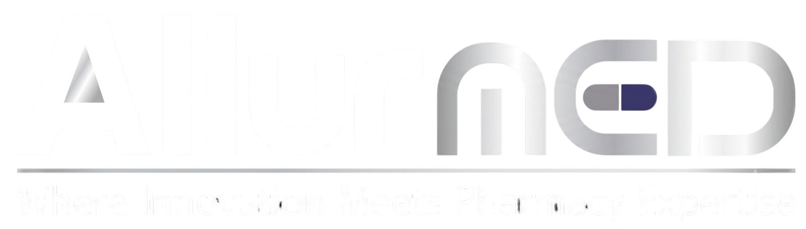 Allurmed white logo
